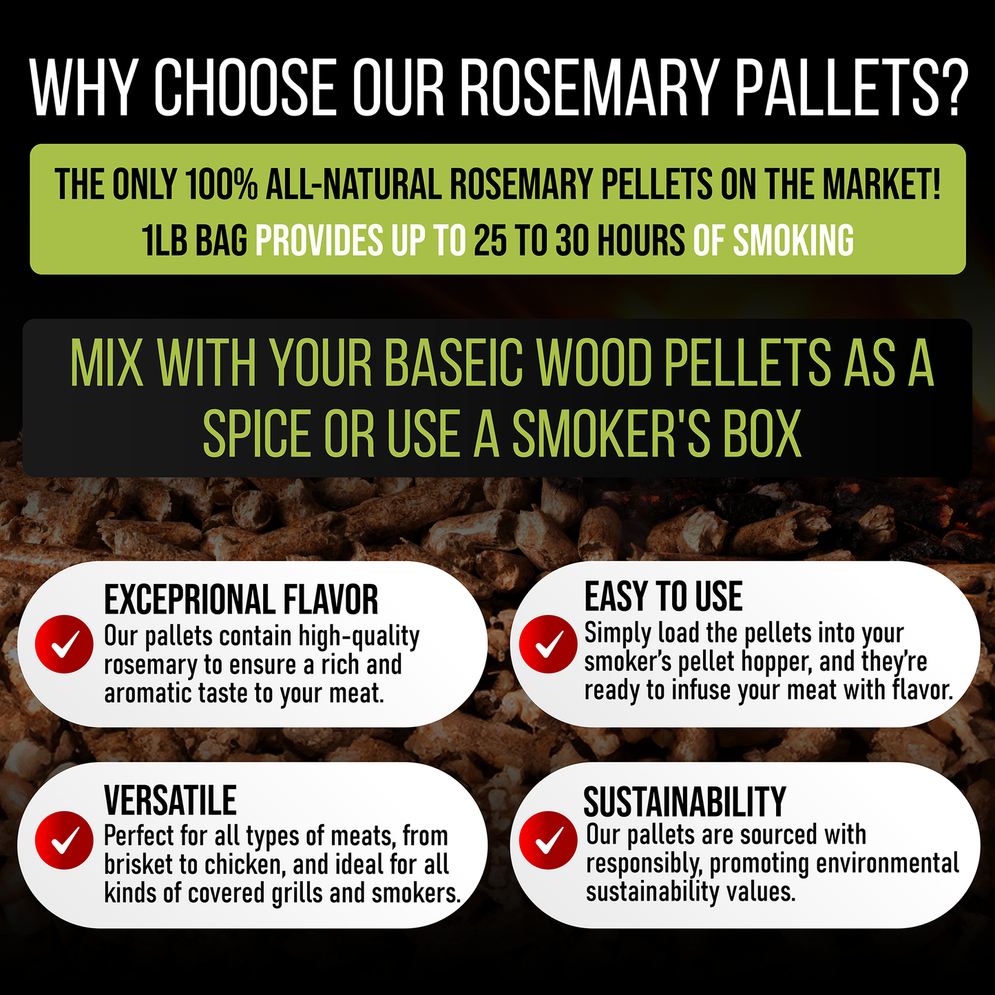 Rosemary Smoker Pellets