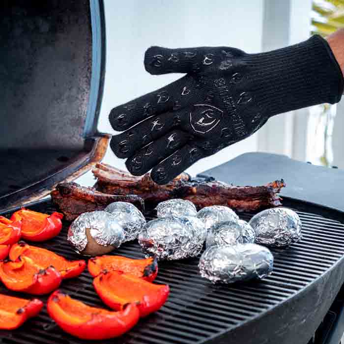 BBQ Grilling Gloves High Heat Resistant Silicone Insulated BEAST Armor –  Grill Beast